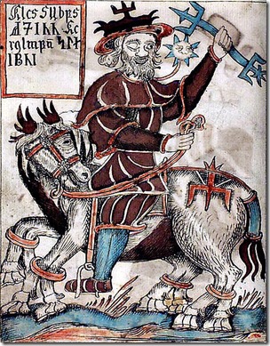 אודין, מקבילו הנורדי (ולפעמים גם הגרמאני) של ווטן, מכתב יד מהמאה ה-18