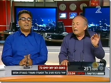 יאיר גרבוז מתעמת עם ד"ר הני זובידה בתוכנית 'חדשות לילה' של ערוץ 2