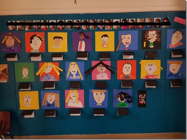 לוח הדיוקנאות העצמיים בכיתתו של בני