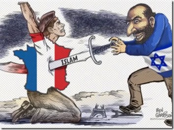 דימוי אופייני לאנטישמיות של העליונות הלבנה, הפעם מצרפת